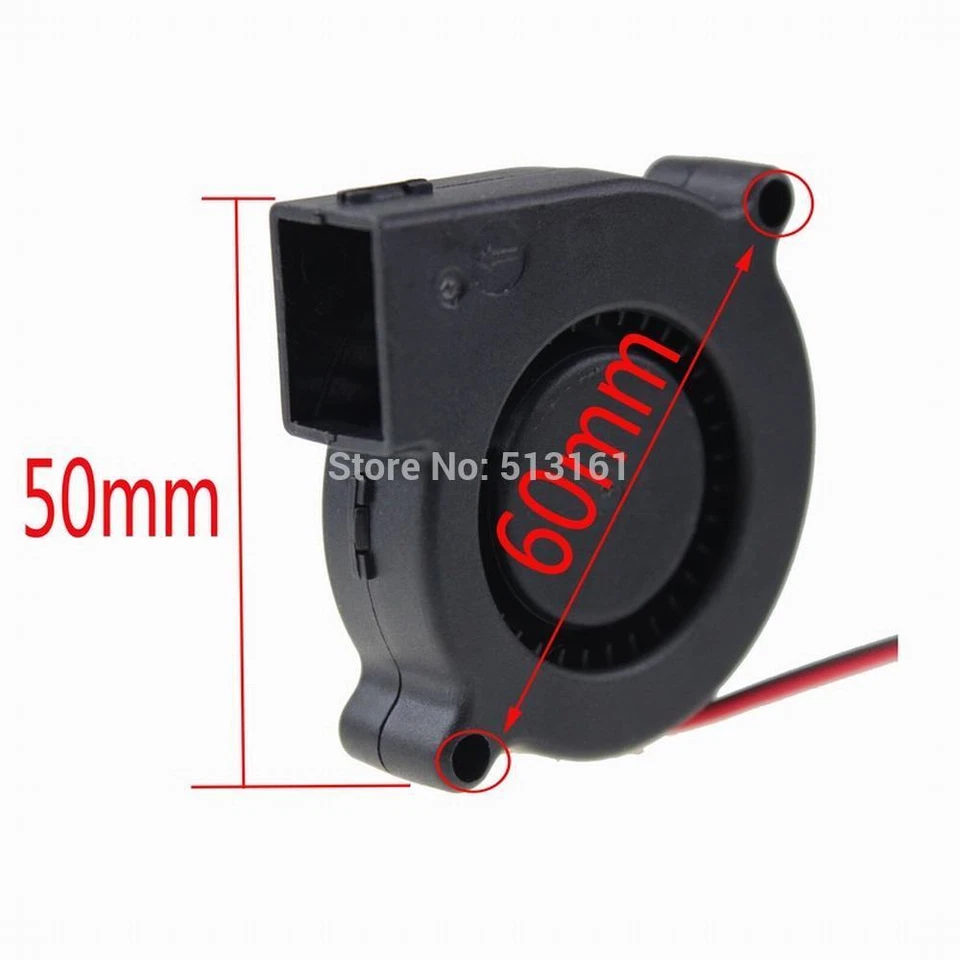 24V DC 50mm Blower Cooling Fan 5015 Hotend Extruder For RepRap 3D Printer 2 Pcs - Image 4 of 4