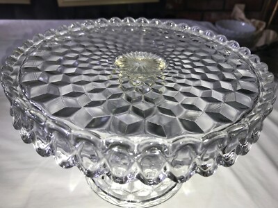 RARE Vintage FOSTORIA Clear GLASS 10