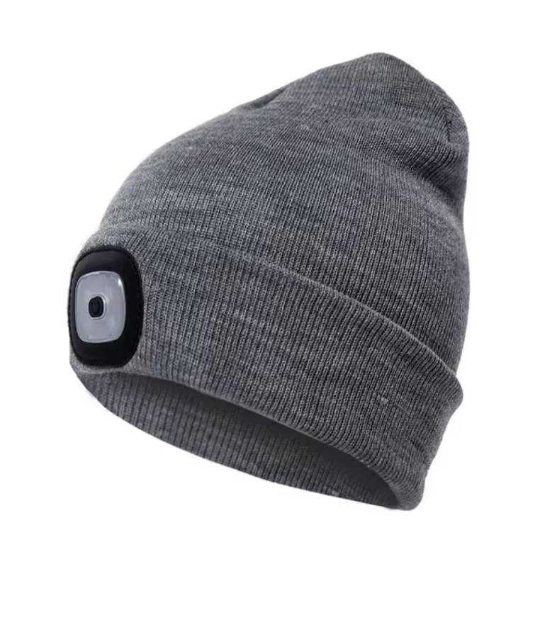 Gorro LED caliente recargable linterna frontal unisex bicicleta de senderismo...