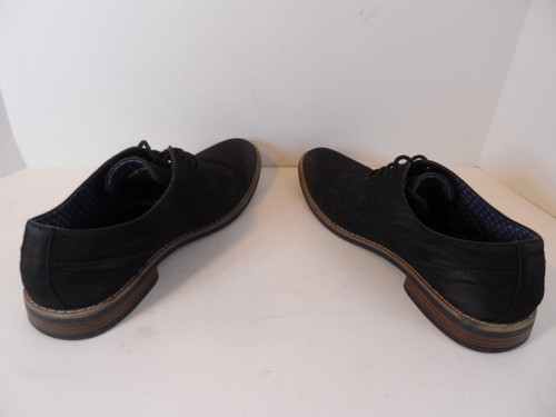 Scarpe eleganti Perry Ellis Portfolio Ultra Foam da uomo nere in ecopelle scamosciata - taglia 9,5M - Foto 6 di 12
