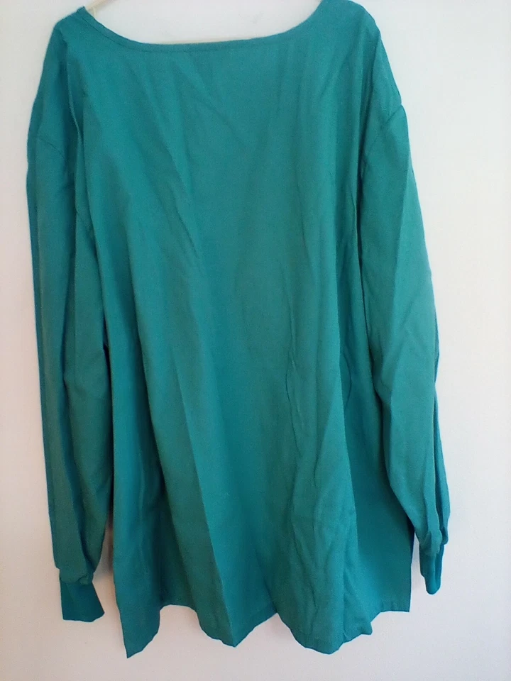 Blusa esfoliante/jaqueta médica encaixe frontal, manga longa EWC 4XL - Imagem 2 de 4