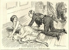 Vintage 1919 Punch Cartoon - EARLY JAZZ (Music) DANCE HUMOR - Lampoon / Satire