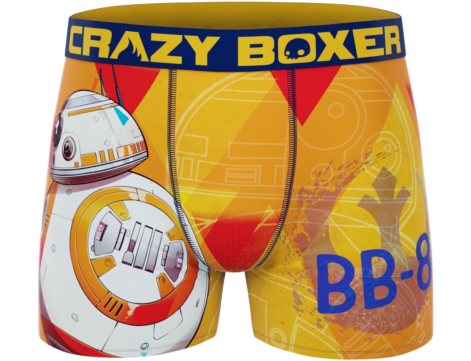 Star Wars Underwear Mens Large 36-38 Crazy Boxer Briefs Star Wars BB-8 Fun Gift