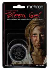 Mehron Makeup Coagulated Blood Gel-.5 oz-Non Drip -Halloween, SPFX -Fake Blood.