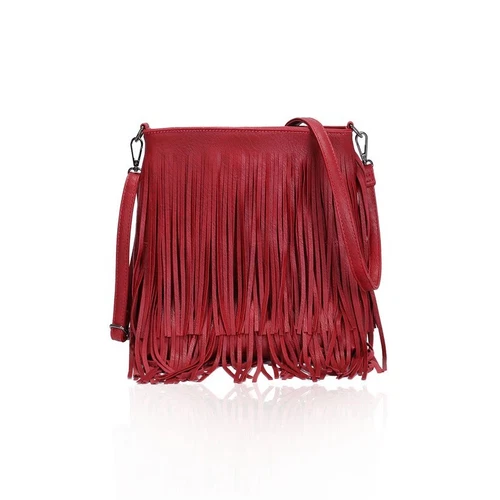 New Women's  Fringe Messenger Shoulder Tassel Bag Handbag Ladies Crossbody Bag - Picture 4 of 7