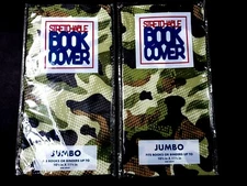 Lot of 2 Camoflauge Jumbo book covers. Eash fits up to 10 1/2 in x 11 1/2 in