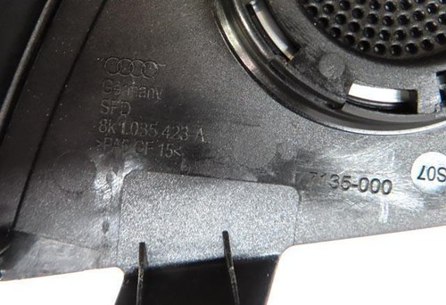 2011 AUDI A4 (B8 8K) DOOR DASH DECK SPEAKER GRILLE SET (BANG & OLUFSEN - BLACK) - Picture 9 of 15