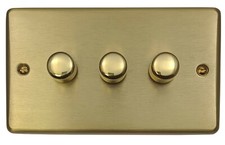 G&H Satin Brushed Brass CSB3 Light Switches, Plug Sockets, USB, Dimmers, Toggles