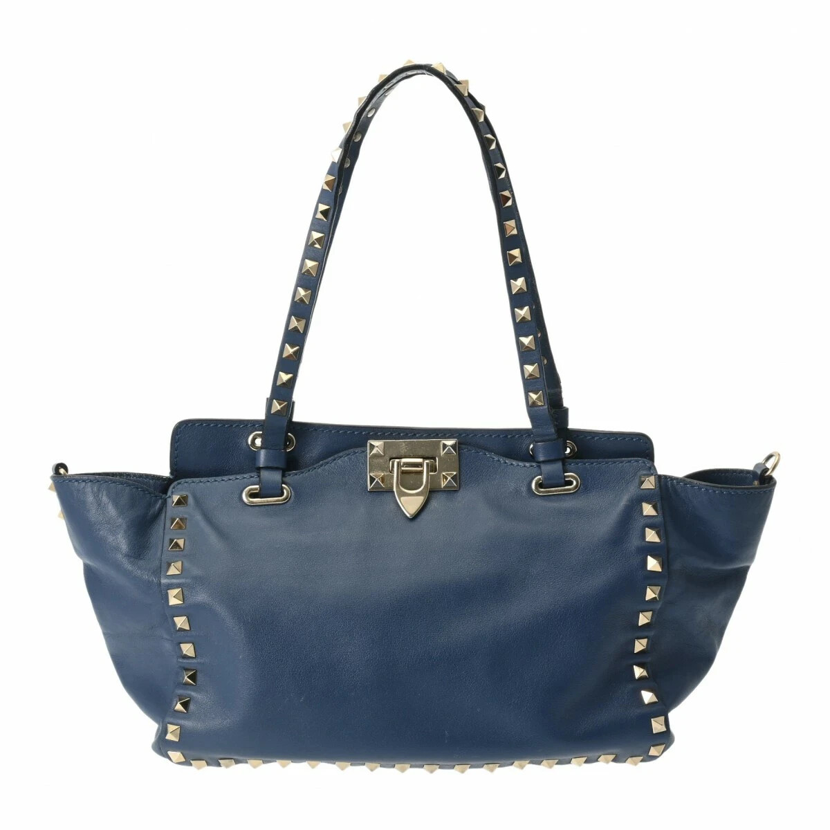 トートバッグ VALENTINO GARAVANI WOMAN HANDBAGS Valentino Garavani Leather 2Way Tote Crossbody Bag Blue