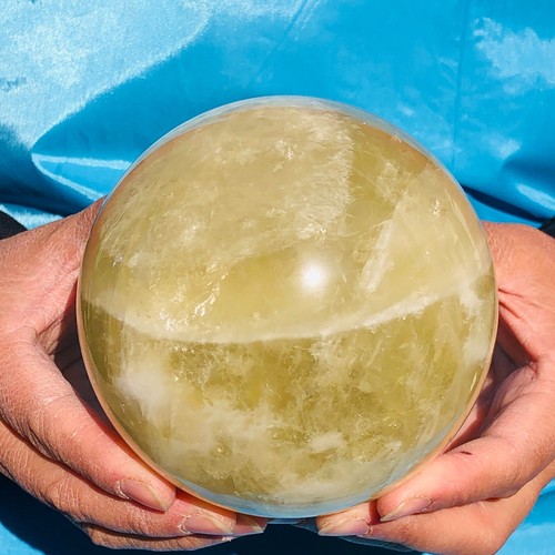 4.09LB Large Natural Yellow crystal ball Quartz Citrine sphere Mineral healing - Picture 9 of 18