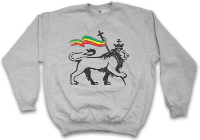LION OF JUDAH II PULLOVER SWEATSHIRT Bob Rasta Reggae Marley Jamaica Rastafari