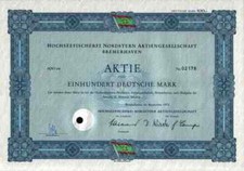 Hochseefischerei Nordstern 1972 Wesermünde Bremerhaven 100 DM frosta Fischfang