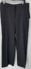  Prada Womens Charcoal Gray Wool Blend Wide Leg Dress  Pants sz 48