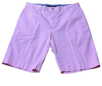 Bobby Jones Men's Shorts In Pink Size 36 Casual Flat Front Golf Chino Cotton