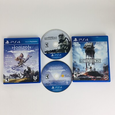 2 Sony Playstation 4 Games Horizon Zero Dawn & Star Wars Battlefront PS4