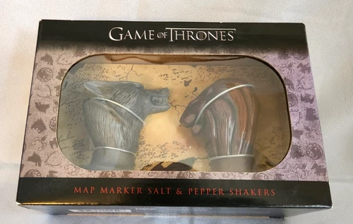 GAME OF THRONES Map Marker Salt & Pepper Shakers NEW SEALED BOX