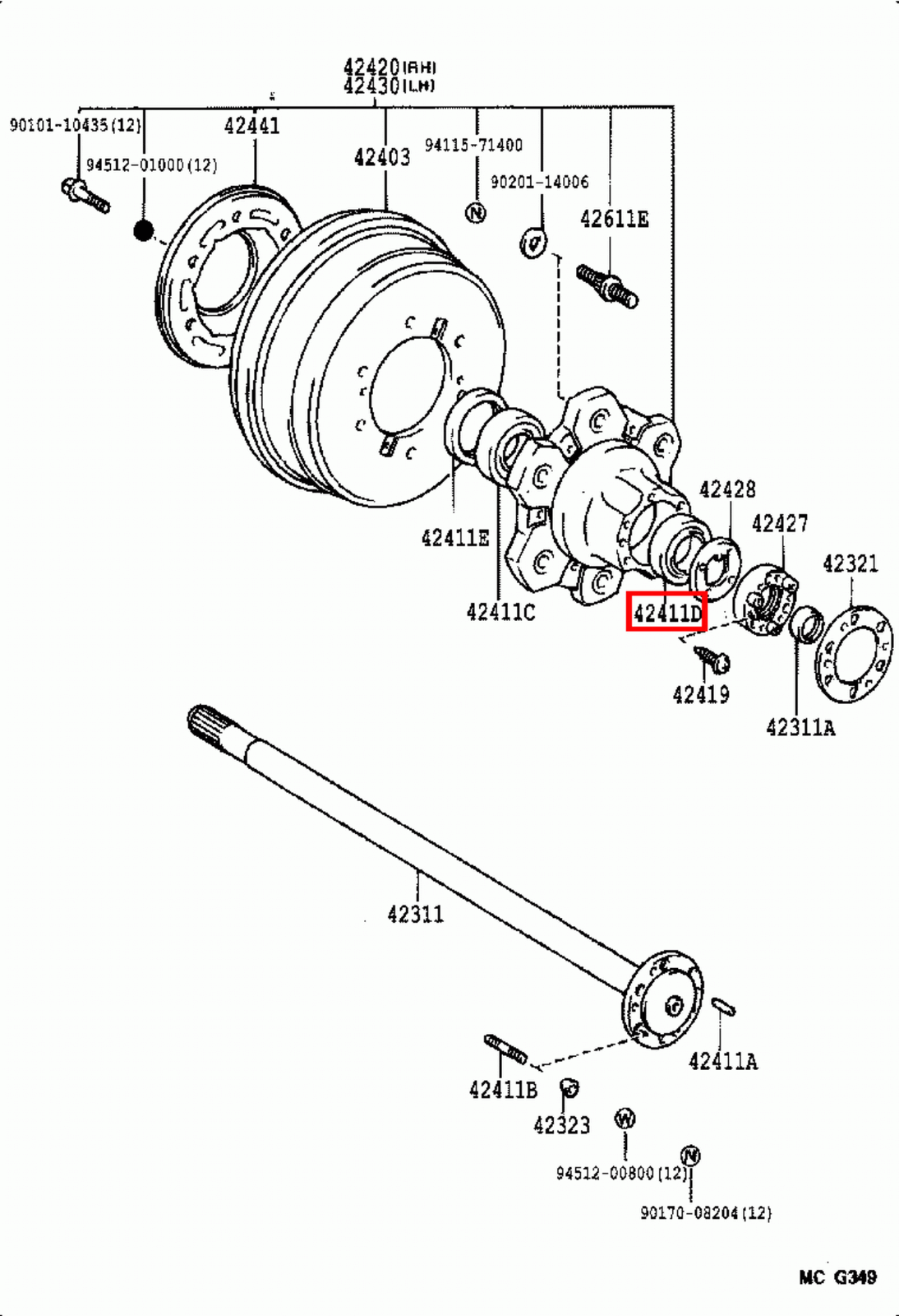 Genuine LandCruiser VDJ79 VDJ78 VDJ76 PZJ77 Rear Wheel Hub Outer