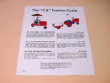 Allis Chalmers "CA"  "D" Pedal Tractor Color Specs