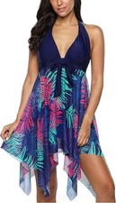 MSRP 88 NWT Jouplsar Women's Plus Size Swimsuit Two Piece Mesh Tankini Large