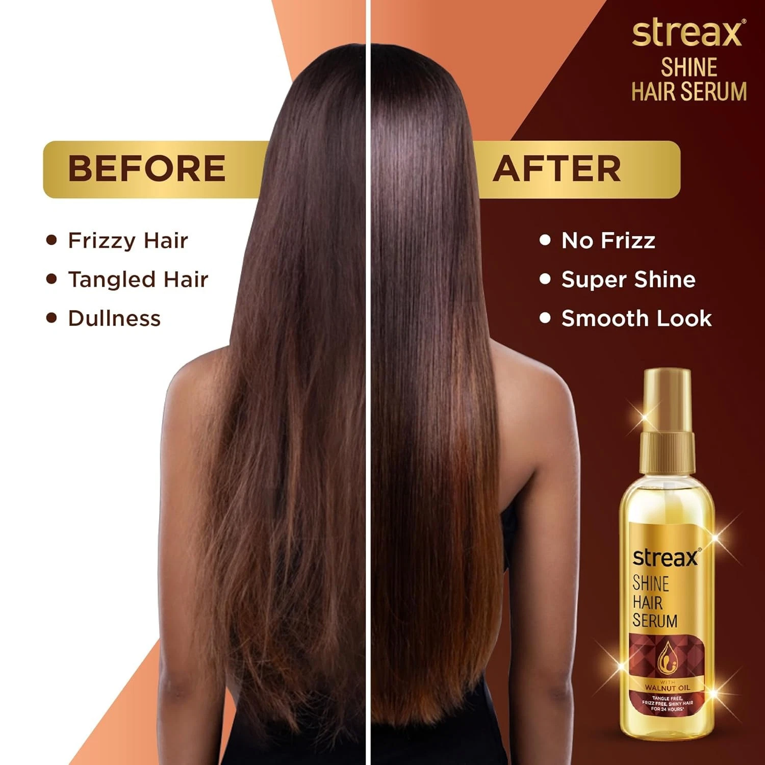 Streax Hair Serum 115ml, Hair serum for Dry & Frizzy Hair, for Women & Men