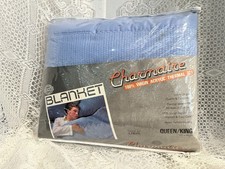 Manta térmica azul Charmaire vintage nueva en paquete tamaño queen/king