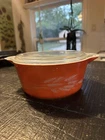 VINTAGE PYREX 475-B  AUTUMN HARVEST WHEAT 2.5 QUART CASSEROLE DISH W/LID 475-C