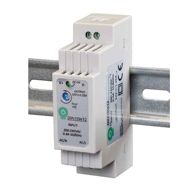 POS POWER Serie DIN15W Hutschienen-Netzteile 15Watt 12V/1,25A, 15V/1A, 24V/0,63A