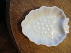 Vintage 1940's Hazel Atlus Platonite Milk Glass Harvest Grapes Dish — photo 1