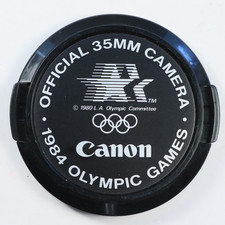 Canon 52mm Black Plastic Lens Cap - 1984 Olympic Games