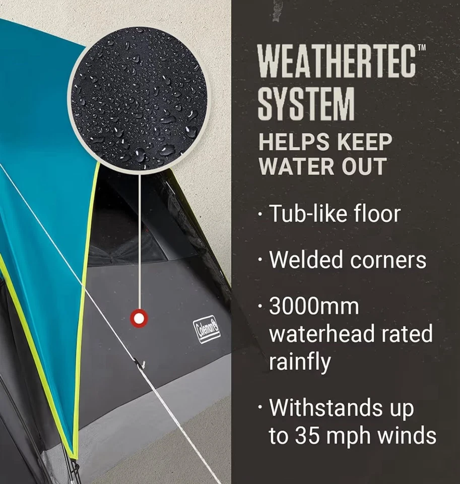 Tienda domo Coleman Carlsbad para 4 personas con sala de pantalla Foto 4 de 4