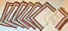 Vintage 1950s Mexican Folk Art Linen Napkin / Placemats  Hand-Crocheted-6+1 Set — photo 2