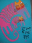 UNUSED 1990s vintage greeting card Laurel Burch LOVE You Make My Heart Happy — photo 2