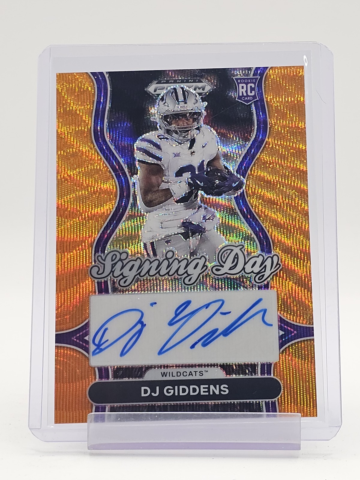 2025 Prizm Draft Signing Day DJ Giddens #Q0274 Orange Wave /75