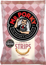 MR PORKY Crispy Strip Clipstrip – 24 X 35G Savoury Pork Snack Packs