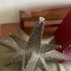 Pottery Barn Tree Topper German Glitter Star 10” Vintage Christmas Crushed Glass — photo 4