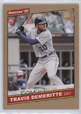 2020 Donruss Retro 1986 Press Proof 4/5 Travis Demeritte (Base) Rookie RC v7j