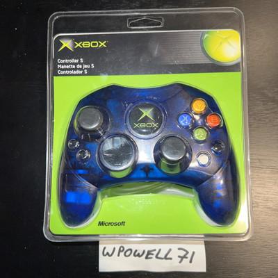 Original Xbox Controller S Blue Microsoft XBOX 2003 S Type Genuine -New & Sealed