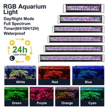 hygger 12 18 24 30 36 48" LED Aquarium Light Extensible Full Spectrum Aqua Plant