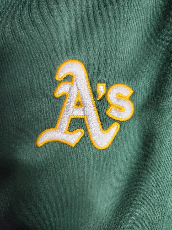 Chaqueta ANTIGUA MBL A's Mujer Cremallera Completa Verde Talla Pequeña Forrada de Vellón  Foto 3 de 4