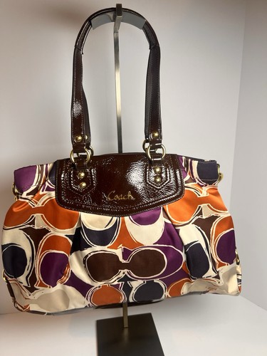 Coach Ashley Signature Hand Drawn Carryall Satchel Bag $398 Original Price