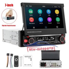 7" Car Stereo Radio Single 1Din Flip Out Touch Screen MP5 Player USB Bluetooth