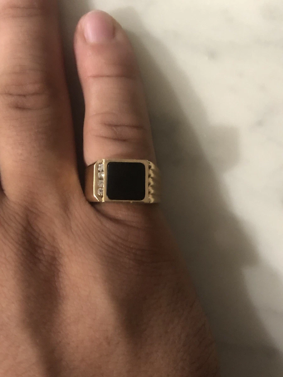 Black Stone Yellow Gold Rings for Men Just Listed 2026