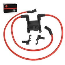 Ignition Coil w/ Spark Plug Wire Cap for FXD FXDB FXDC FXDF FXDL FXST 2007-2017