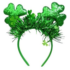 YNITSED St Patricks Day Headband Shamrock 1 Count Pack of 1 , Green2