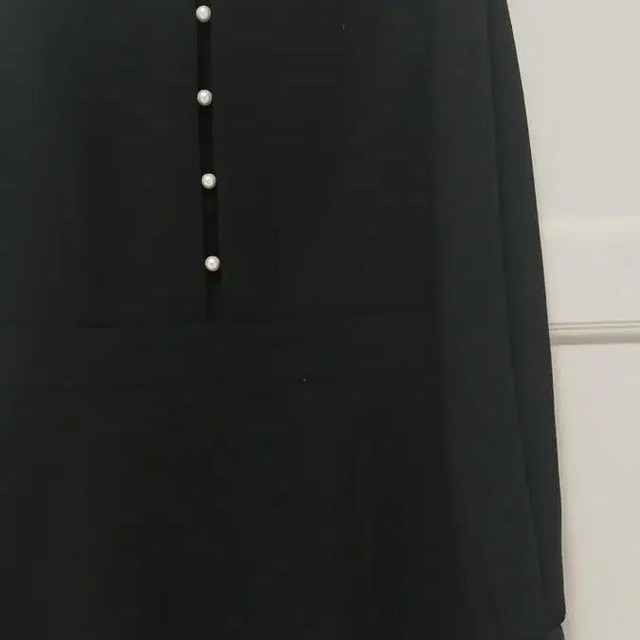 Kenneth Lady Black Pearl Button One-piece Dress Size 55 Excellent Condition