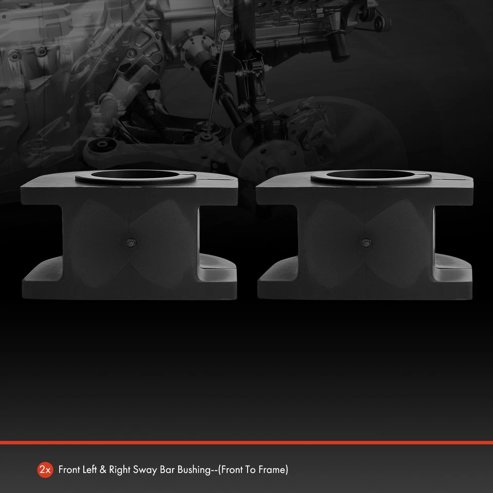 2 комплекта втулок стабилизатора подвески спереди на раму для GMC C1500 C2500 C3500 C15 со штангой 30 мм - Изображение 3 из 4