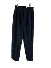 Vintage 90s Womens 8 Wool Pleated High Rise Dress Pants Slacks Money Classy