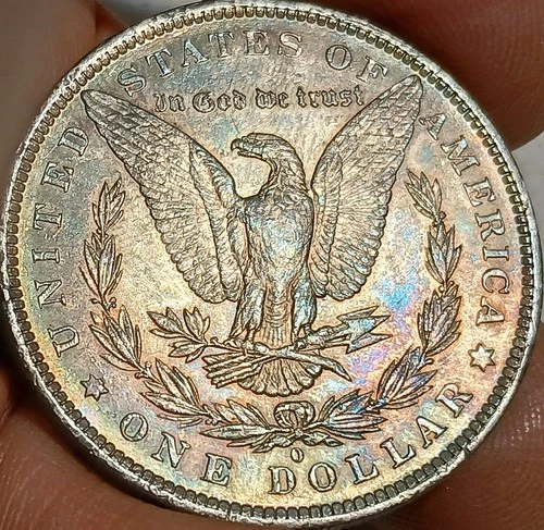 1883-O Morgan Silver Dollar ⭐⭐ Beautiful Toning ⭐⭐ About Uncirculated au unc  ⭐⭐