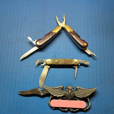Vintage Ulster Boy Cub Scout Pocket Knife 4 Blade  LOT  3 Knives as shown
