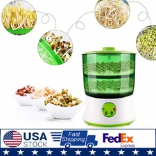2 layers Automatic Bean Sprouts Machine Bean Sprout Maker Food grade ABS 110V